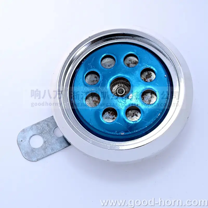蓝色不锈钢九孔带镀铬外圈电喇叭